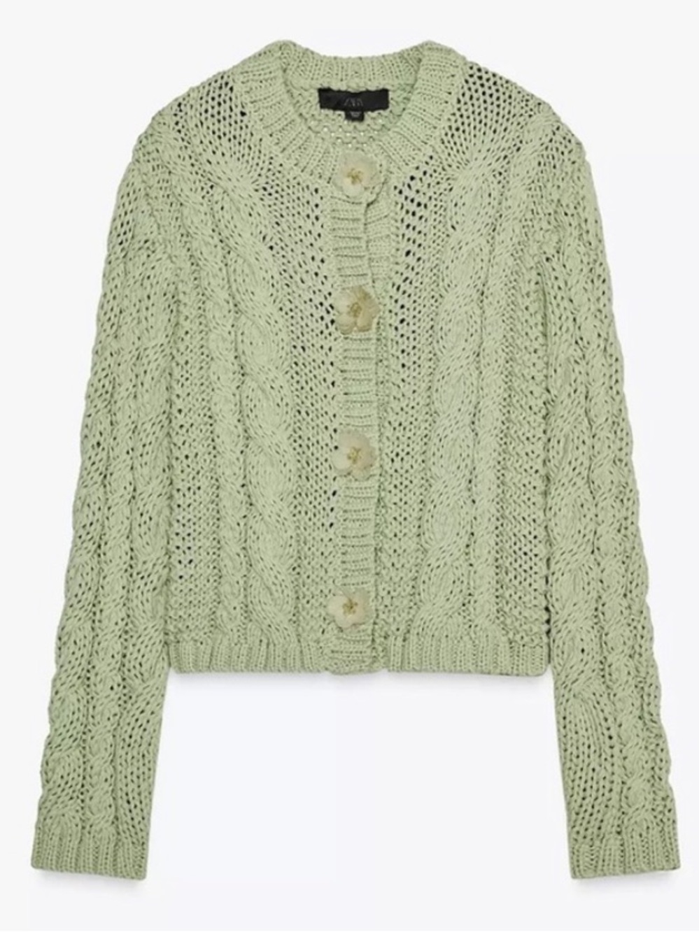 Zara Button-Front Sweater Sz S